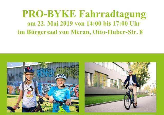 PRO-BYKE Fahrradtagung  am 22. Mai in Meran